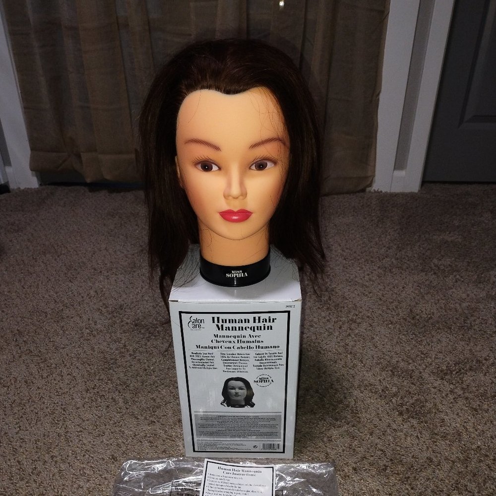 Salon Care Human Hair Mannequin Miss Sophia NIB.